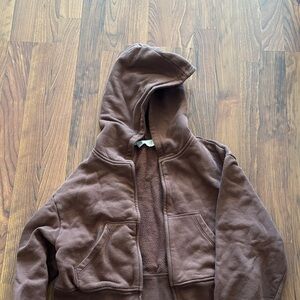 Neiwai Brown Cropped Jacket